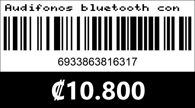 Código de barras de Audifonos bluetooth con orejas. Rosado.