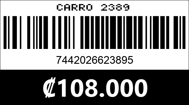 Código de barras de CARRO 2389