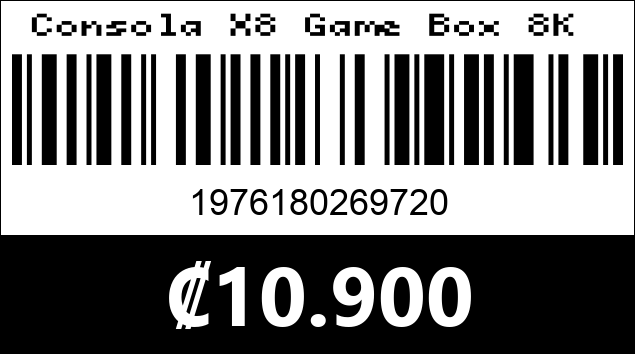 Código de barras de Consola X8 Game Box 8K 