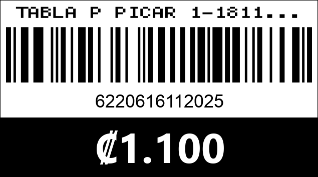 Código de barras de TABLA P PICAR 1-1811...