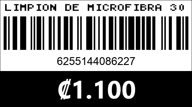 Código de barras de LIMPION DE MICROFIBRA 30X40CM MP022...