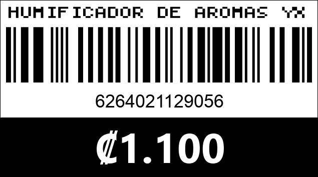 Código de barras de HUMIFICADOR DE AROMAS YX060...