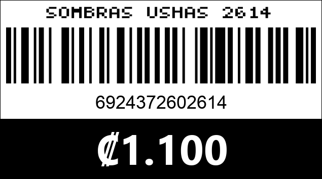 Código de barras de SOMBRAS USHAS 2614