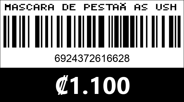 Código de barras de MASCARA DE PESTAÑAS USHAS 6628