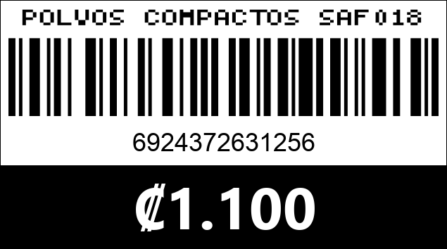 Código de barras de POLVOS COMPACTOS SAF018