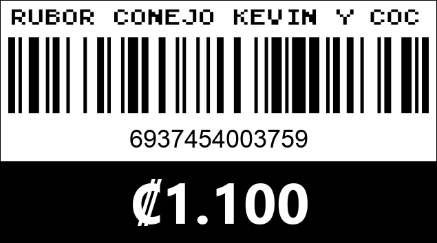 Código de barras de RUBOR CONEJO KEVIN Y COCO KC153