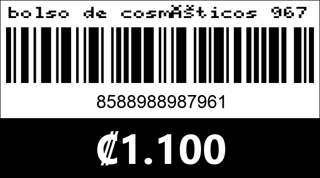 Código de barras de bolso de cosméticos 96741 