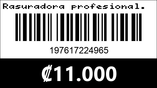 Código de barras de Rasuradora profesional. HTC 7109 
