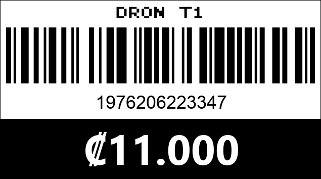 Código de barras de DRON T1