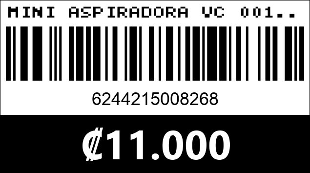 Código de barras de MINI ASPIRADORA VC 001...