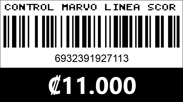 Código de barras de CONTROL MARVO LINEA SCORPION GT-90