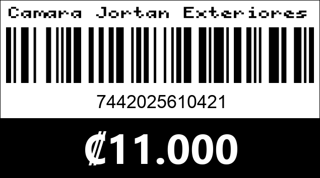 Código de barras de Camara Jortan Exteriores 8159