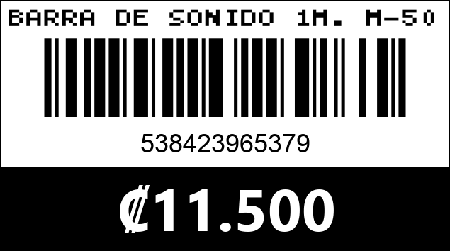 Código de barras de BARRA DE SONIDO 1M. M-5029