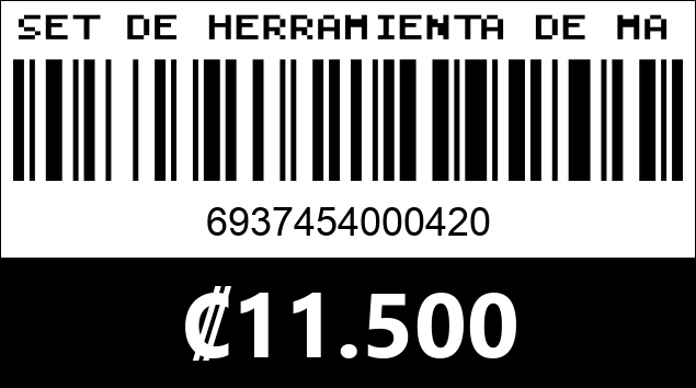 Código de barras de SET DE HERRAMIENTA DE MAQUILLAJE KEVIN Y COCO KC1167