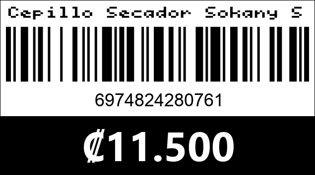 Código de barras de Cepillo Secador Sokany SK-1914