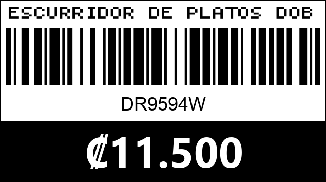 Código de barras de ESCURRIDOR DE PLATOS DOBLE CON TAPA 95CM