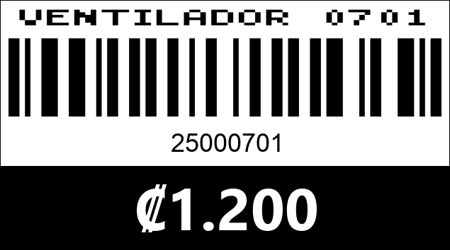 Código de barras de VENTILADOR 0701