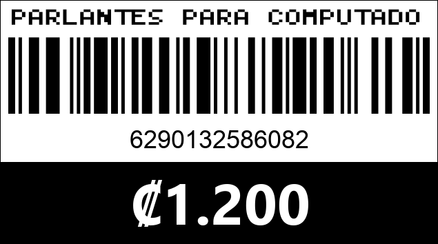 Código de barras de PARLANTES PARA COMPUTADORA E-1020
