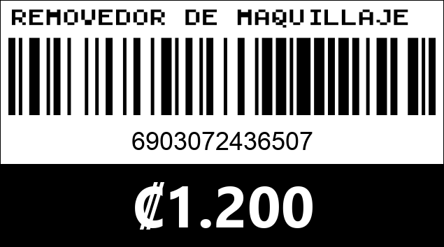 Código de barras de REMOVEDOR DE MAQUILLAJE KARITE 6491
