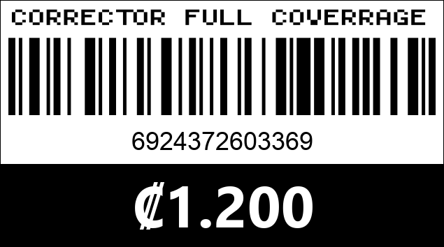 Código de barras de CORRECTOR FULL COVERRAGE 3369