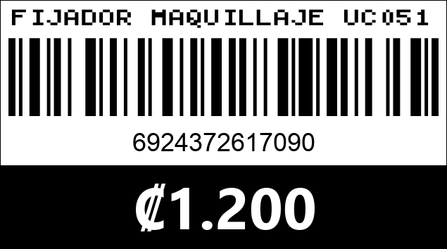 Código de barras de FIJADOR MAQUILLAJE UC051