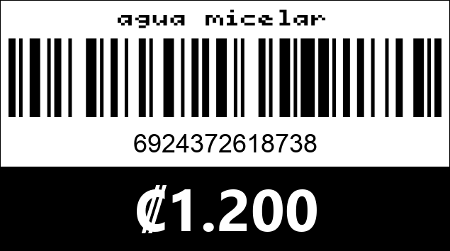 Código de barras de agua micelar