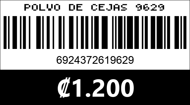 Código de barras de POLVO DE CEJAS 9629