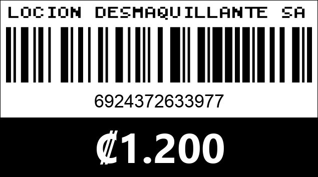 Código de barras de LOCION DESMAQUILLANTE SAC149