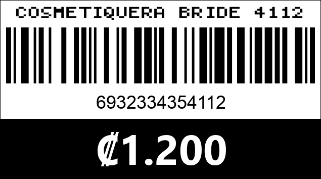 Código de barras de COSMETIQUERA BRIDE 4112