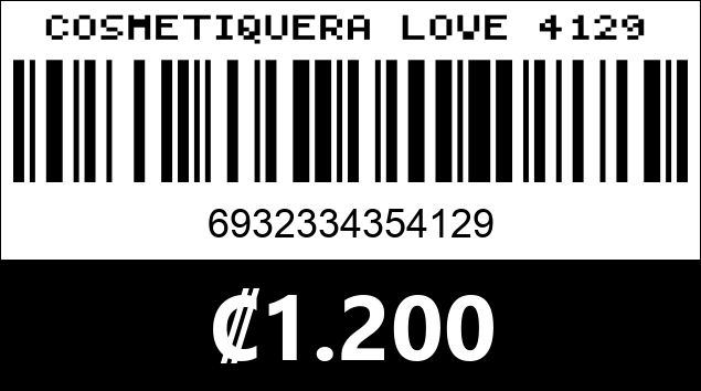 Código de barras de COSMETIQUERA LOVE 4129