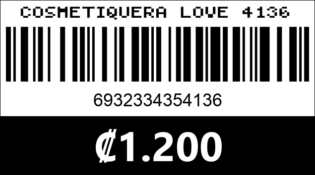 Código de barras de COSMETIQUERA LOVE 4136