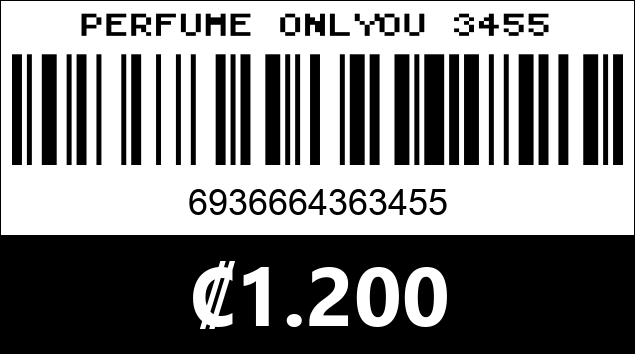 Código de barras de PERFUME ONLYOU 3455