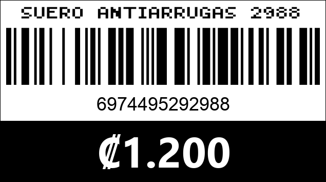Código de barras de SUERO ANTIARRUGAS 2988