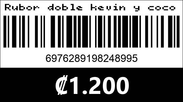 Código de barras de Rubor doble kevin y coco KC248995