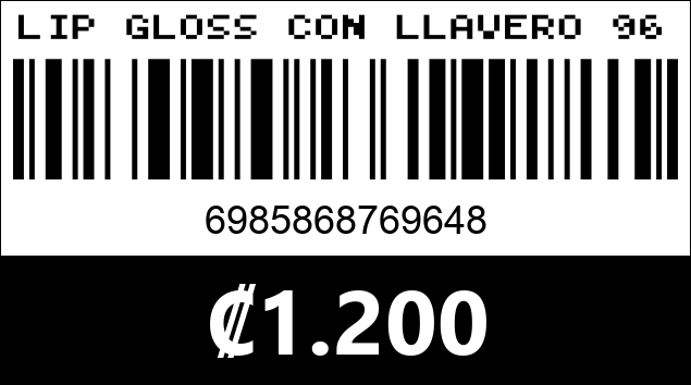 Código de barras de LIP GLOSS CON LLAVERO 9648