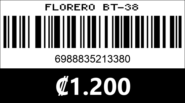 Código de barras de FLORERO BT-38