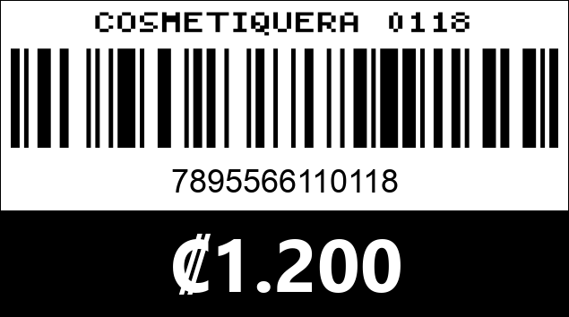 Código de barras de COSMETIQUERA 0118