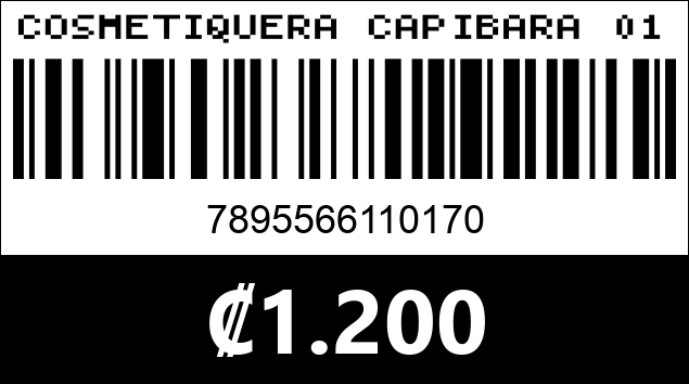Código de barras de COSMETIQUERA CAPIBARA 0170