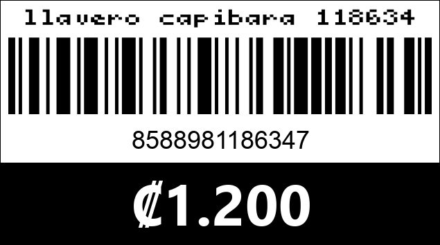 Código de barras de llavero capibara 118634