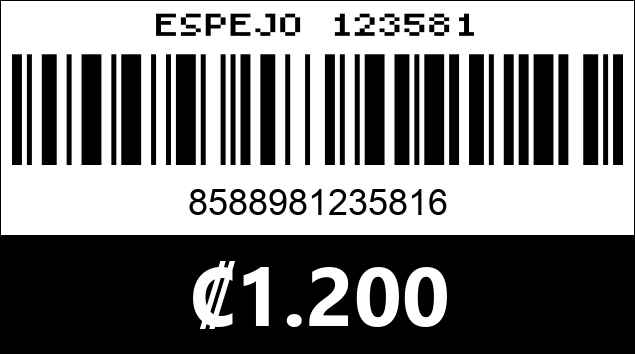 Código de barras de ESPEJO 123581