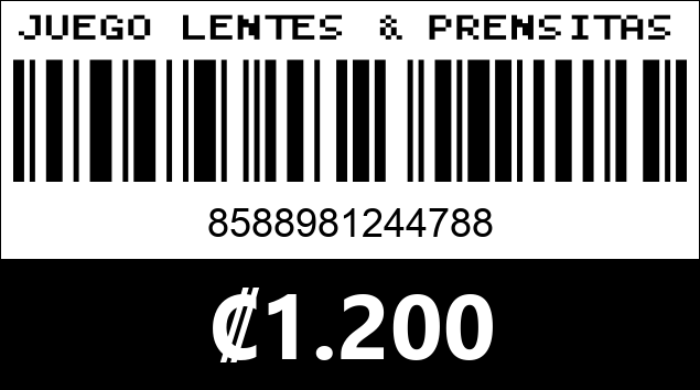 Código de barras de JUEGO LENTES & PRENSITAS 124478