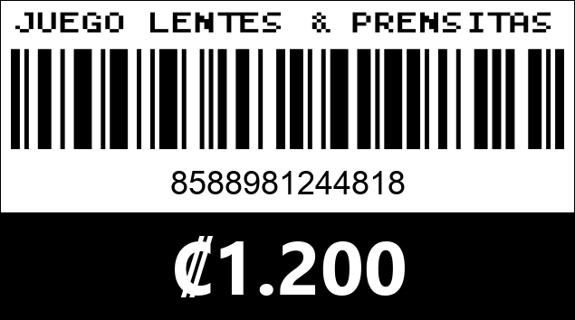 Código de barras de JUEGO LENTES & PRENSITAS 124481
