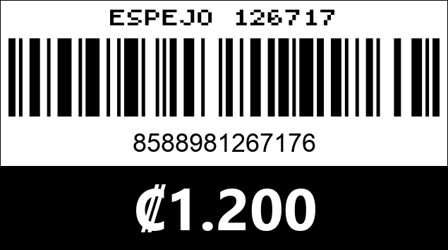 Código de barras de ESPEJO 126717