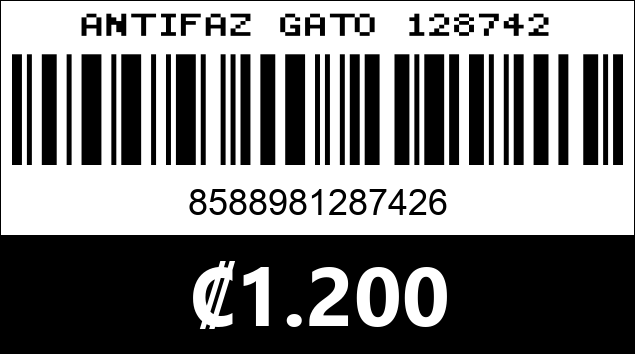 Código de barras de ANTIFAZ GATO 128742