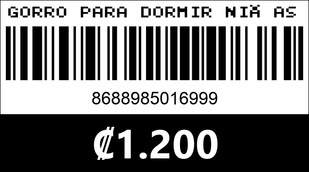 Código de barras de GORRO PARA DORMIR NIÑAS 501699