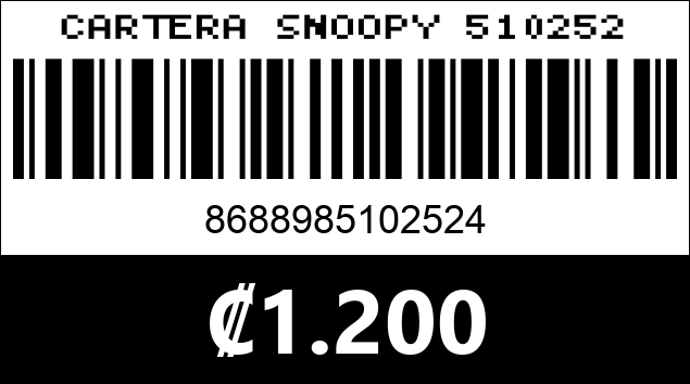 Código de barras de CARTERA SNOOPY 510252