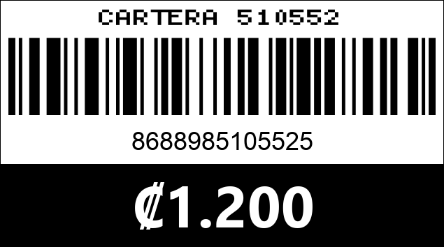 Código de barras de CARTERA 510552