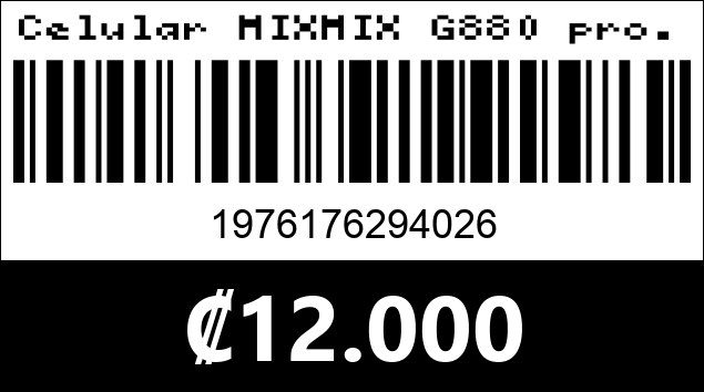 Código de barras de Celular MIXMIX G880 pro.