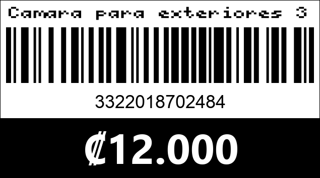 Código de barras de Camara para exteriores 360 WXK-H1
