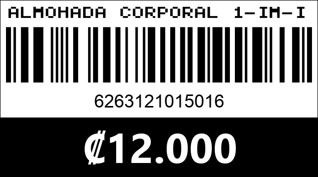 Código de barras de ALMOHADA CORPORAL 1-IM-I...